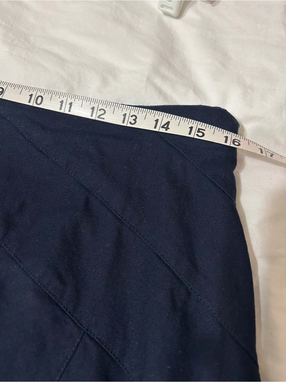 SHUKR Classic Navy Full-Length Maxi Skirt - Picture 6 of 7